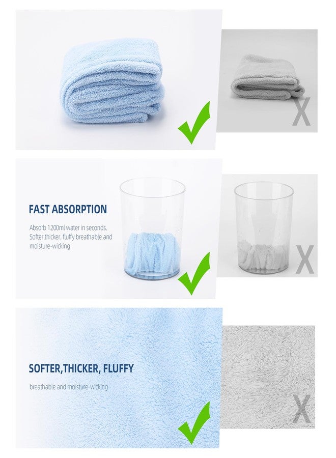 Tecbeauty Microfiber Hair Towel, 4Pcs Hair Wrap for Women Wet Hair Drying Tools - Image 4